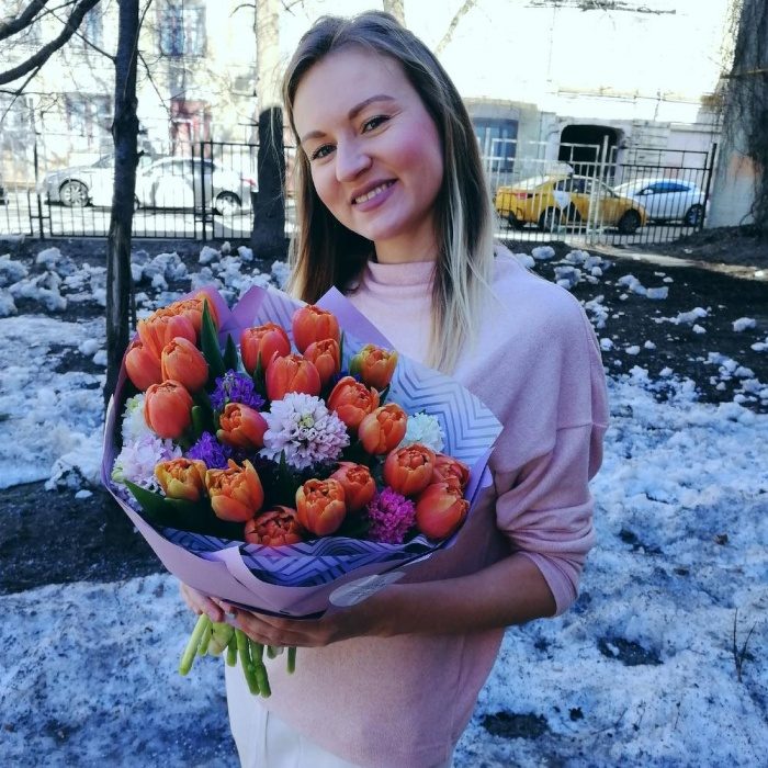 Букет «Тюльпаны и гиацинты», фото 3